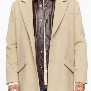 Men's Forever 21 Brushed Notched Longline Coat Size XXL